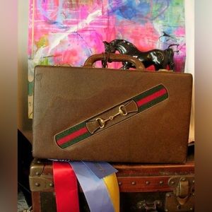 Ultra RARE Vintage GUCCI BACKGAMMON Board Game Barware Decor Designer Set GG ❤️